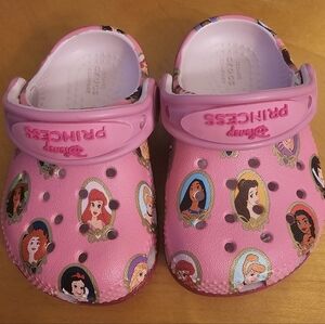 Pink Crocs Disney Princess Clogs - Size 4C